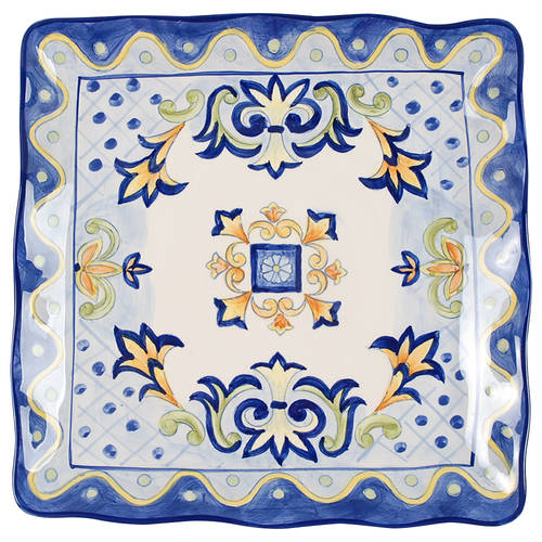Blue Talavera Square Dinner Plate