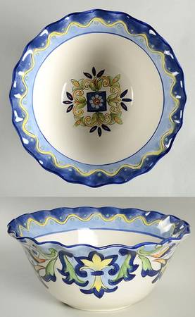 Blue Talavera 10" Round Serving Bowl