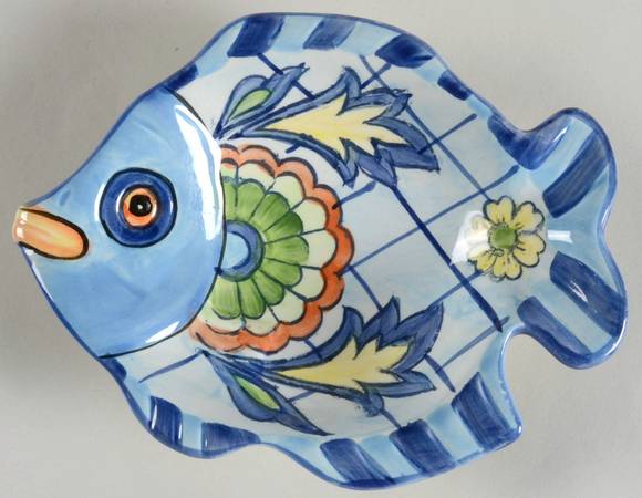 Blue Talavera Figural Dip Bowl