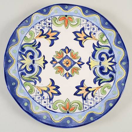 Blue Talavera Cake Plate
