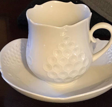 Water Lily Footed Cup & Saucer Set