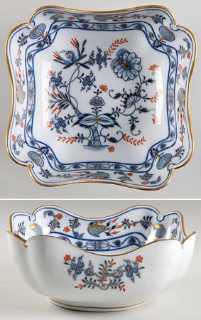 Blue Onion Rich 8" Square Vegetable Bowl