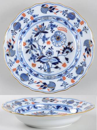 Blue Onion Rich Rim Soup Bowl