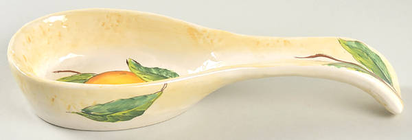 Rustic Lemon Spoon Rest/Holder (Holds 1 Spoon)