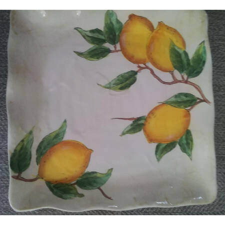 Rustic Lemon Square Dinner Plate