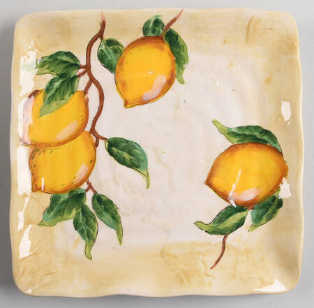 Rustic Lemon Square Salad Plate