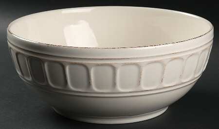 Venice Cream 11" Large Salad Serving Bowl