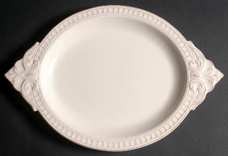 Venice Cream 15" Oval Serving Platter