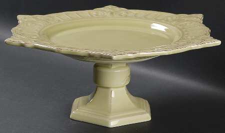 Venice Green 13" Diameter Pedestal Cake Stand