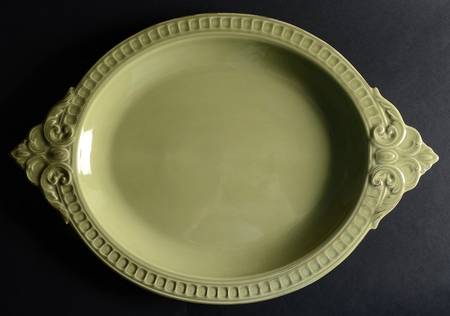 Venice Green 19" Oval Serving Platter