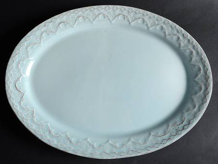 Batalha Blue 15" Oval Serving Platter