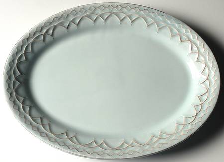 Batalha Blue 13" Oval Serving Platter