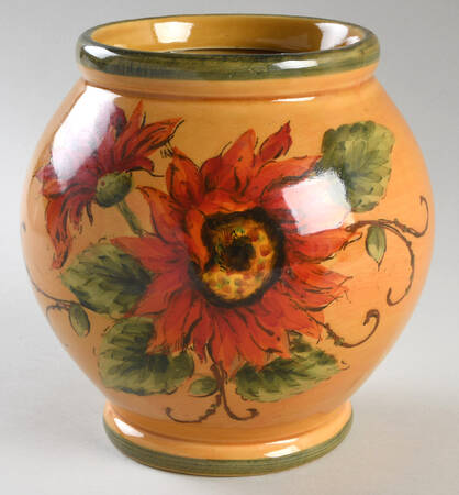Golden Sunflower Large Canister No Lid