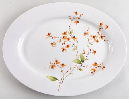 Bittersweet Branches 16" Oval Serving Platter