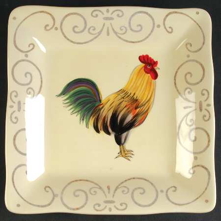 Brava Rooster Square Salad Plate by Mikasa