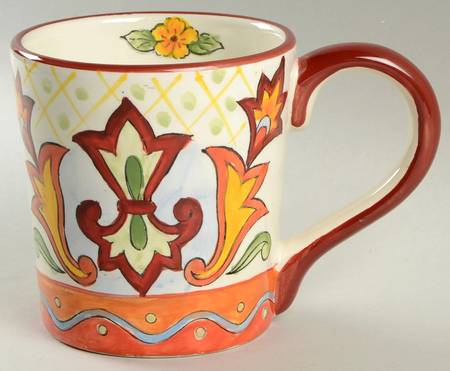 Orange Gold Talavera Mug