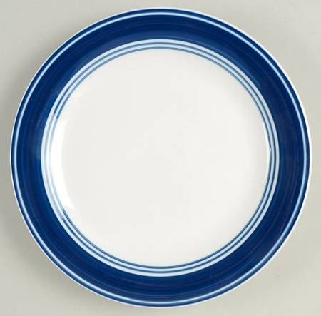 Casual Banded Royal Blue Bread & Butter Plate