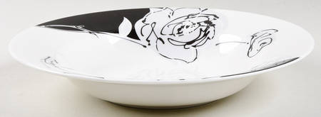 Urban Rose Large Rim Soup Bowl