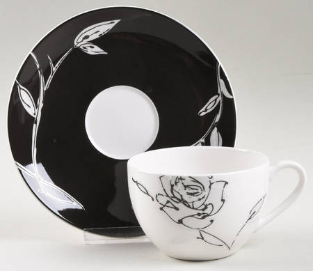 Urban Rose Flat Cup & Saucer Set