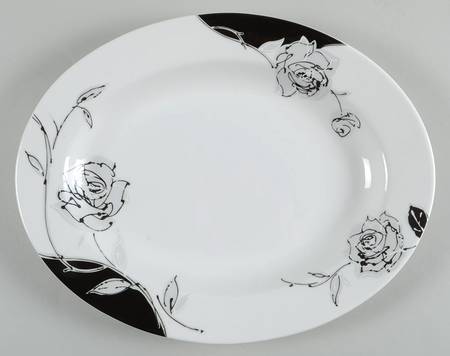 Urban Rose 13" Oval Serving Platter