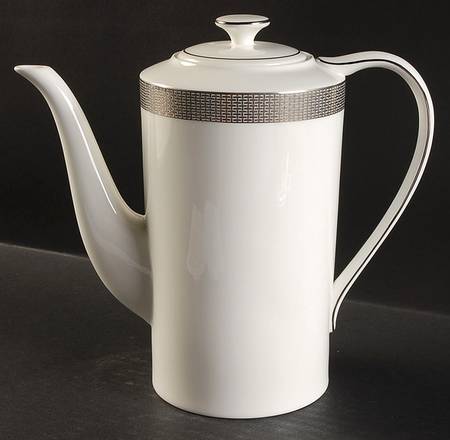 Woven Cable Platinum Coffee Pot & Lid