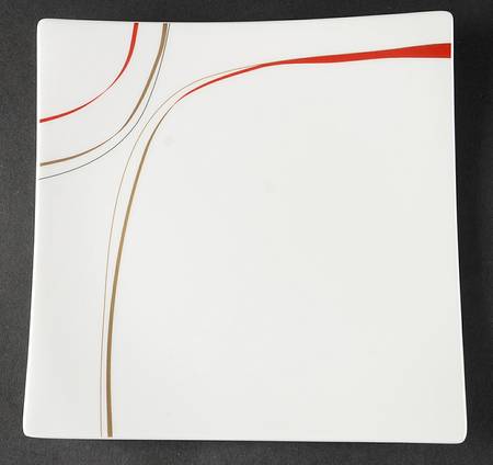 Modernist Red Square Salad Plate
