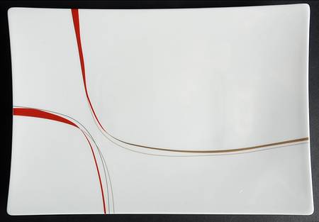 Modernist Red 12" Rectangular Serving Platter