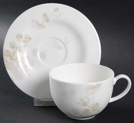 Floral Mist Flat Cup & Saucer Set