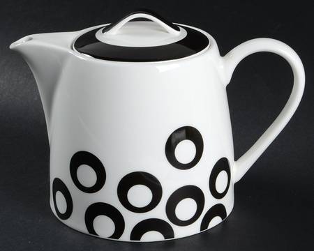 Circle Chic Black Teapot & Lid
