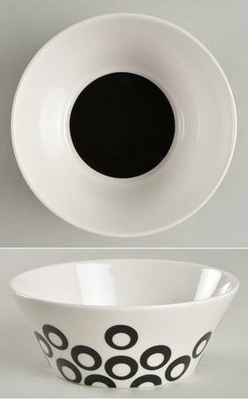 Circle Chic Black Soup/Cereal Bowl