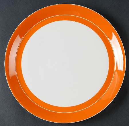 Circle Chic Orange Dinner Plate