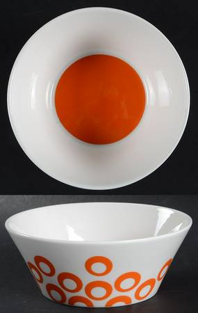 Circle Chic Orange Soup/Cereal Bowl