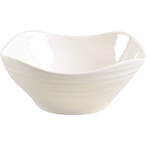 Swirl Square White Soup/Cereal Bowl