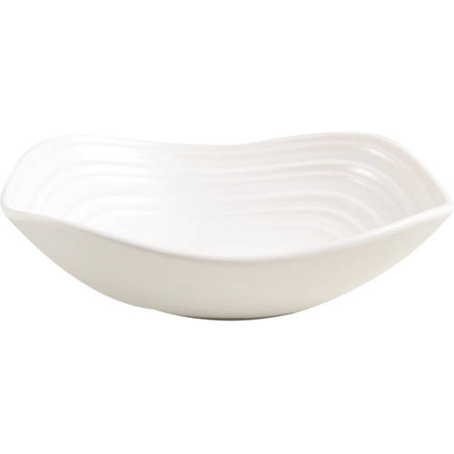 Swirl Square White Fruit/Dessert (Sauce) Bowl