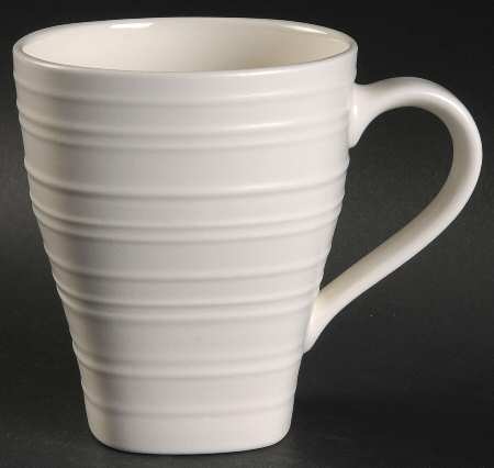 Swirl Square White Mug