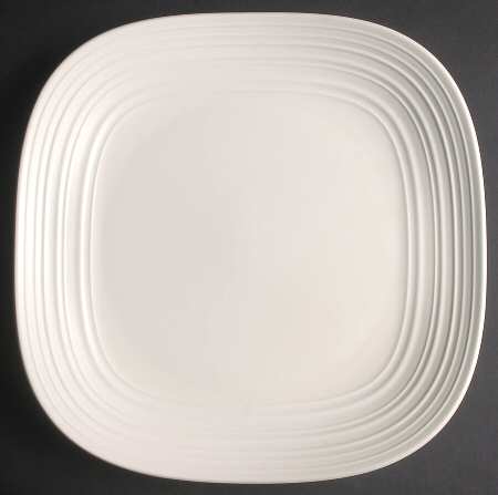 Swirl Square White 12" Square Serving Platter
