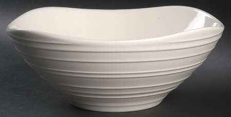Swirl Square White 9" Square Vegetable Bowl