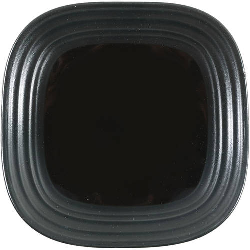 Swirl Square Black Square Appetizer Plate