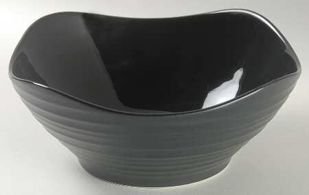 Swirl Square Black Soup/Cereal Bowl by Mikasa