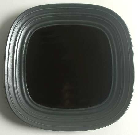 Swirl Square Black Salad Plate