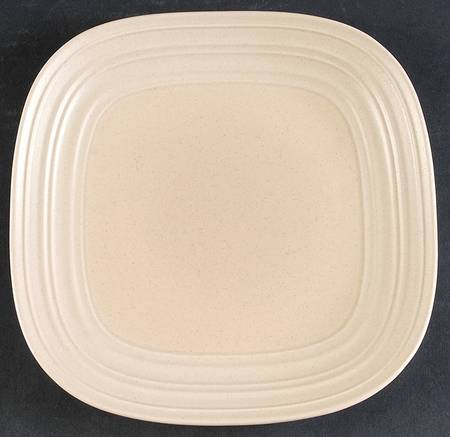 Swirl Square Tan Salad Plate by Mikasa