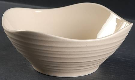 Swirl Square Tan Soup/Cereal Bowl