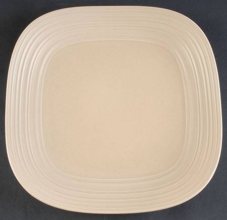 Swirl Square Tan 12" Square Serving Platter