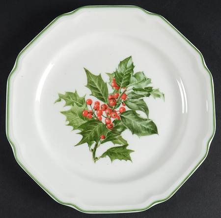 Antique White Holiday Salad Plate