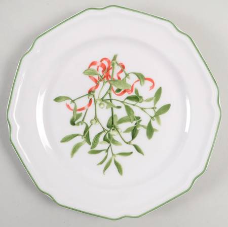 Antique White Holiday Salad Plate