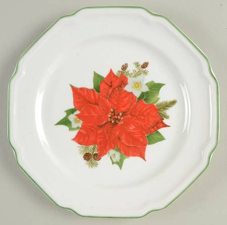 Antique White Holiday Salad Plate