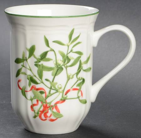 Antique White Holiday Mug
