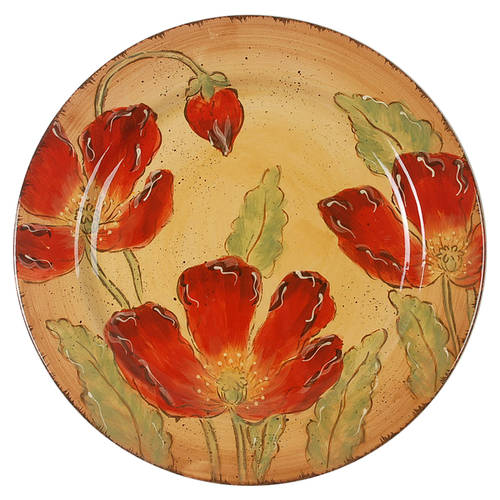 Poppy Splatter 14" Chop Plate (Round Platter)