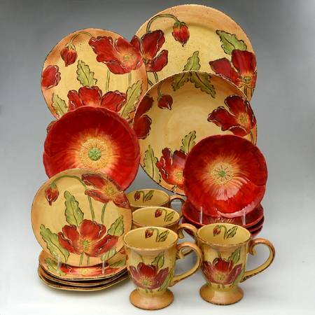 Poppy Splatter 19 Piece Set