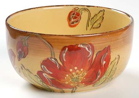 Poppy Splatter Soup/Cereal Bowl